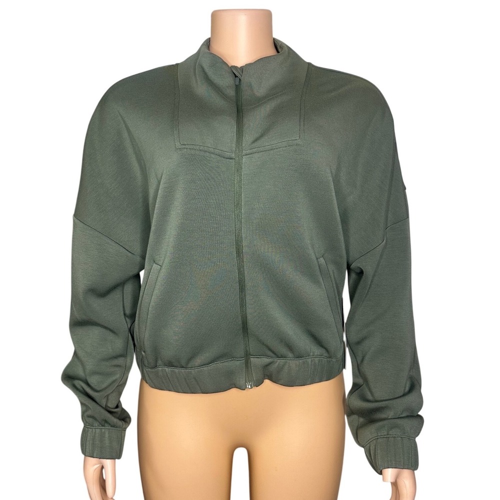 90 Degree By Reflex SOFTLITE BRIANNA SCUBA FULL ZIP JACKET SIZE L AGAVE‎ GREEN